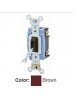 Leviton 1201-2L - 15 Amp - 120/277 Volt - Toggle Locking Single-Pole AC Quiet Switch - Brown